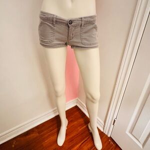Hollister Gray Casual Micro Shorts with Pockets